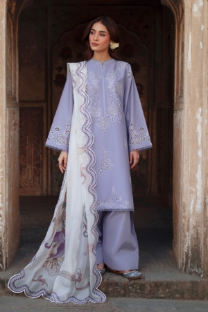Deyar - Rumi Luxury Unstitched Embroidered Lawn 3 Piece Suit - Fanaa – Summer Collection
