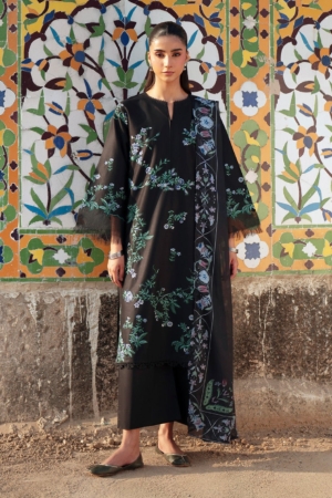 Deyar - Rumi Luxury Unstitched Embroidered Lawn 3 Piece Suit - Laila – Summer Collection