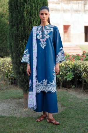 Deyar - Rumi Luxury Unstitched Embroidered Lawn 3 Piece Suit - Mahveen – Summer Collection