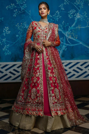 Stardust by Mushq Embroidered Net Suit Unstitched 4 Piece MQ24SW MWD-02 Red Carpet - Formal Collection