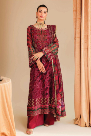Vasal By Charizma Embroidered Chiffon Suits Unstitched 4 Piece CRZ23VS VSL-08 - Festive Collection
