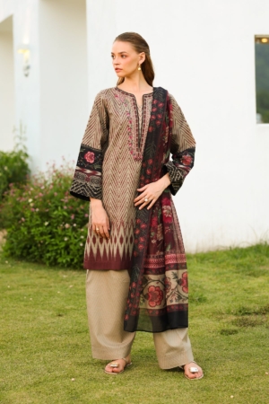 Baroque - Xenia Formals Unstitched Embroidered Lawn 3 Piece Suit XF26ULN 935 - VEIL - Summer Collection