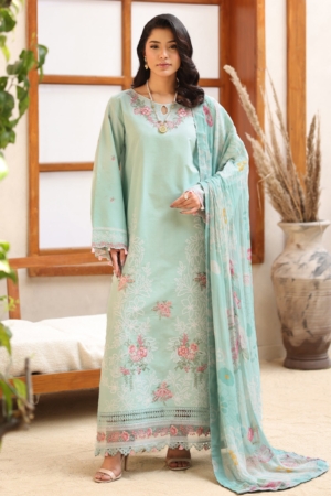 Raaya by Rang Rasiya Embroidered Lawn Suits Unstitched 3 Piece RY22CL AZURE - Summer Collection
