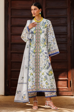 Jazmin Unstitched Luxury Embroidered Lawn 3 Piece Suit JAZ26L-9302 Summer Collection