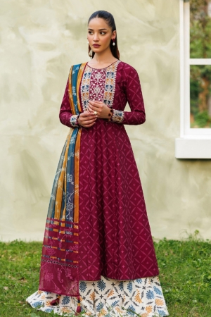 Jazmin Unstitched Luxury Embroidered Lawn 3 Piece Suit JAZ26L-9359 Summer Collection
