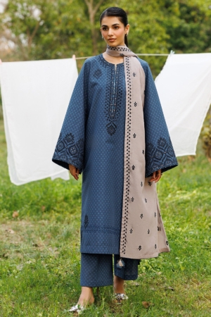 Jazmin Unstitched Luxury Embroidered Lawn 3 Piece Suit JAZ26L-9346 Summer Collection