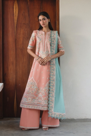 Whisper by Ayzel Unstitched Embroidered Lawn 3 Piece Suit AAF26ULW Dove ZWU-0134-3PO - Eid Collection