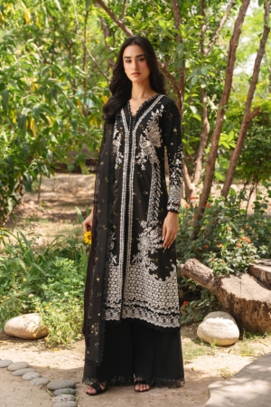 Whisper by Ayzel Unstitched Embroidered Lawn 3 Piece Suit AAF26ULW Nightveil ZWU-0135-3PO - Eid Collection