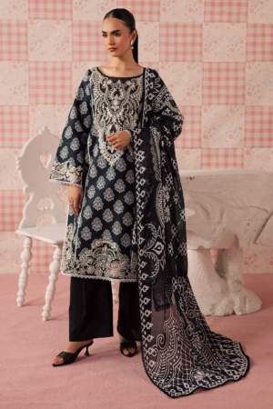 Afsana by Mahnur Embroidered Lawn Suit Unstitched 3 Piece AFS26IB AL-05 - Summer Collection