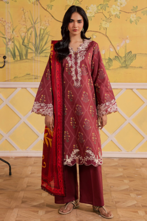 Afsana by Mahnur Embroidered Lawn Suit Unstitched 3 Piece AFS26IB AL-09 - Summer Collection