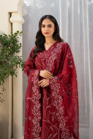 Baroque - Xenia Formals Unstitched Embroidered Lawn 3 Piece Suit XF26ULN 1245 - ALIF - Summer Collection