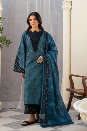 Baroque - Xenia Formals Unstitched Embroidered Lawn 3 Piece Suit XF26ULN 1211 - SAFA - Summer Collection