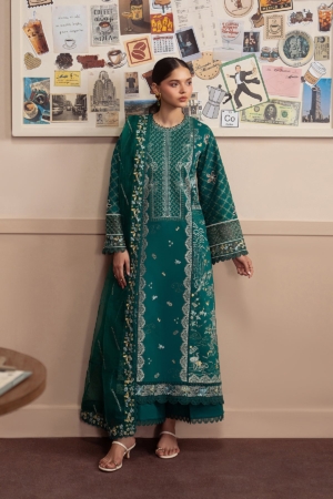 Brewed by Ayzel Unstitched Embroidered Lawn 3 Piece Suit AAF26UBL Roast ZWU-0145-3PO - Festive Collection