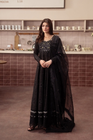 Brewed by Ayzel Unstitched Embroidered Lawn 3 Piece Suit AAF26UBL Sepia ZWU-0144-3PO - Festive Collection