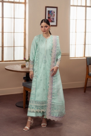 Brewed by Ayzel Unstitched Embroidered Lawn 3 Piece Suit AAF26UBL Affogato ZWU-0149-3PO - Festive Collection