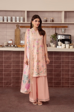 Brewed by Ayzel Unstitched Embroidered Lawn 3 Piece Suit AAF26UBL Caffeine ZWU-0148-3PO - Festive Collection