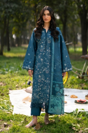 Baroque - Xenia Formals Unstitched Embroidered Lawn 3 Piece Suit XF26ULN 1257 - LUME - Summer Collection