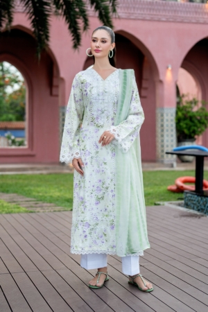 Baroque - Xenia Formals Unstitched Embroidered Lawn 3 Piece Suit XF26ULN 1003 - NAVYA - Summer Collection