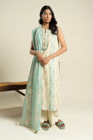 Alkaram Luxury Prints 3pc Un-stitched Summer Collection'26 - EC47-26-BLUE