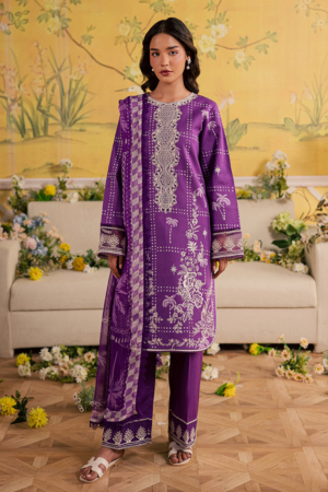 Jahaan by Mahnur Embroidered Lawn Suit Unstitched 3 Piece JAH26IB AL-004 - Summer Collection
