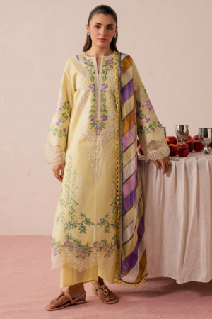Jahaan by Mahnur Embroidered Lawn Suit Unstitched 3 Piece JAH26IB AL-007 - Summer Collection