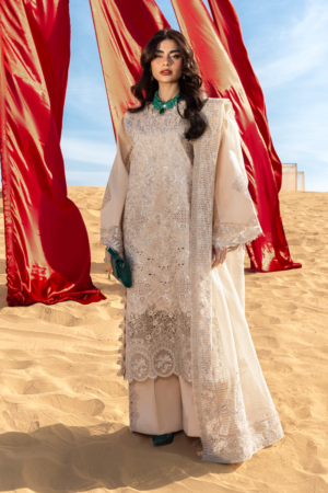 Rang Rasiya Premium Unstitched Embroidered Lawn 3 Piece Suit RR26UP D-5 Mayel - Festive Collection