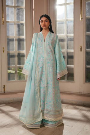 Florette by Afrozeh Unstitched Embroidered Lawn 3 Piece Suit AF26UFL D-03 SAPHIRA - Festive Collection