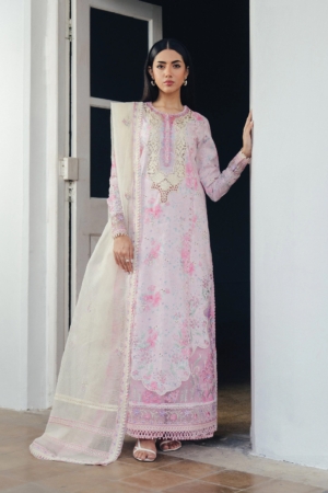 Daybreak by Afrozeh Unstitched Printkari Embroidered Lawn 3 Piece Suit AF26UDB D-1 SKYDUST - Summer Collection
