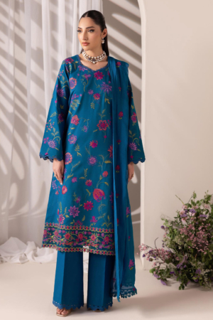 RajBari Exclusive Unstitched Embroidered Lawn 3 Piece Suit RB26UE D-11 - Summer Collection