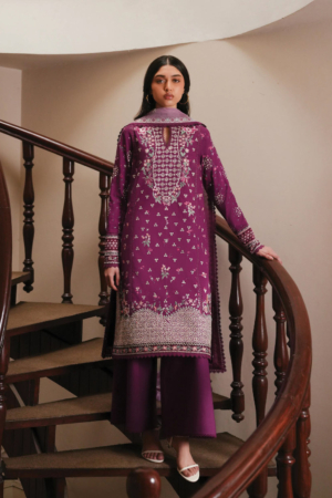 Florette by Afrozeh Unstitched Embroidered Lawn 3 Piece Suit AF26UFL D-09 LILACE - Festive Collection
