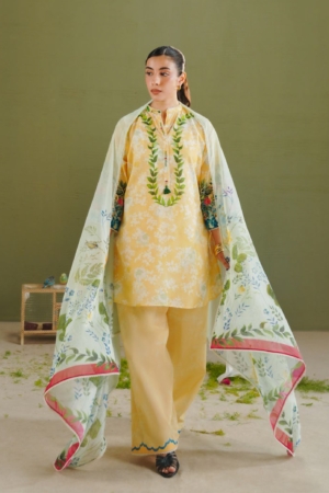 Coco by Zara Shahjahan Unstitched Printed Lawn 3 Piece Suit CZS26PS ZCP-26 08 A - Summer Collection