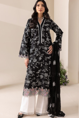 RajBari Exclusive Unstitched Embroidered Lawn 3 Piece Suit RB26UE D-10 - Summer Collection