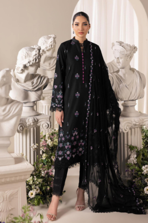 RajBari Exclusive Unstitched Embroidered Lawn 3 Piece Suit RB26UE D-1 - Summer Collection