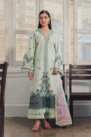 Daybreak by Afrozeh Unstitched Printkari Embroidered Lawn 3 Piece Suit AF26UDB D-6 DEWLIT - Summer Collection