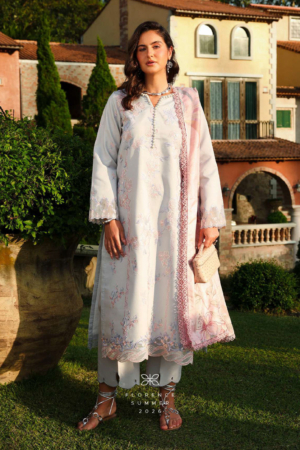Florence by Rang Rasiya Unstitched Embroidered Lawn 3 Piece Suit RR26UFL Alizeh - Summer Collection