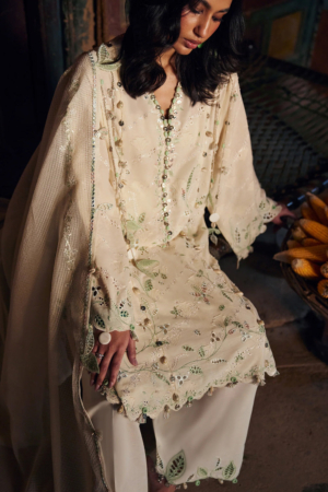 Meili by Zaha Unstitched Embroidered Lawn 3 Piece Suit ZK26UML ZL26-05A - Festive Collection