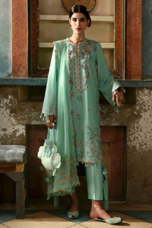 Meili by Zaha Unstitched Embroidered Lawn 3 Piece Suit ZK25UML ZL25-05 Seher - Festive Collection
