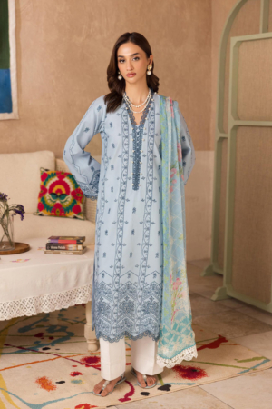 Nissa by Rajbari Unstitched Chikankari Embroidered Lawn 3 Piece Suit RB26UNCL D-12 - Summer Collection