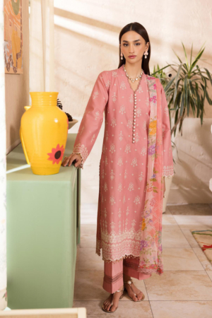 Nissa by Rajbari Unstitched Chikankari Embroidered Lawn 3 Piece Suit RB26UNCL D-6 - Summer Collection