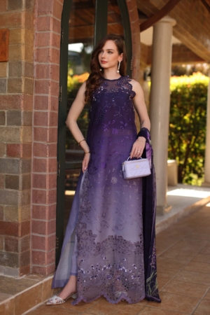 Noor by Saadia Asad Unstitched Embroidered Luxury Lawn 3 Piece Suit SA26UNL D4A-SERAPHINE - Eid Collection