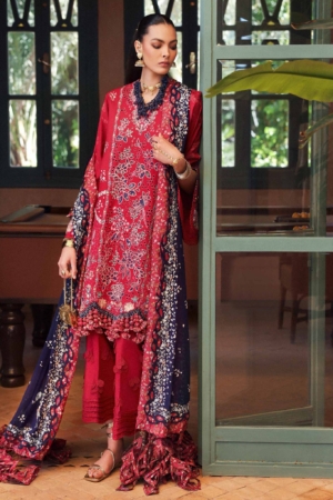 Reine by Republic Womenswear Unstitched Embroidered Luxury Lawn 3 Piece Suit RW26UTL D-02B - Eid Collection
