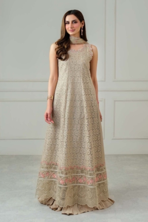 Noor by Saadia Asad Unstitched Embroidered Luxury Lawn 3 Piece Suit SA26UNL D5A-LUNAIRA - Eid Collection