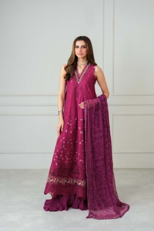 Noor by Saadia Asad Unstitched Embroidered Luxury Lawn 3 Piece Suit SA26UNL D6A-ZELINA - Eid Collection