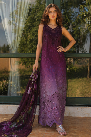 Noor by Saadia Asad Unstitched Embroidered Luxury Lawn 3 Piece Suit SA26UNL D4B-SERAPHINE - Eid Collection