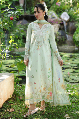 Q Prints by Qalamkar Unstitched Lawn Printed 3 Piece Suit QLK26QP Neve - Summer Collection