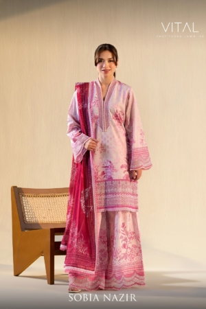 Sobia Nazir Vital Luxury Embroidered Lawn Suit Unstitched 3 Piece SN26UVL 3A – Summer Collection