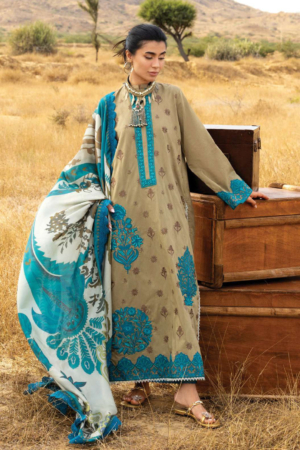 Zainab Chottani Unstitched Embroidered Luxury Lawn 3 Piece Suit ZC26ULZ D-11 SAPHIRA - Summer Collection