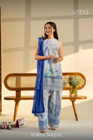 Sobia Nazir Vital Luxury Embroidered Lawn Suit Unstitched 3 Piece SN26LL D-3B – Summer Collection