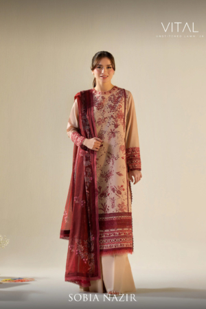 Sobia Nazir Vital Luxury Embroidered Lawn Suit Unstitched 3 Piece SN26UVL 9A – Summer Collection