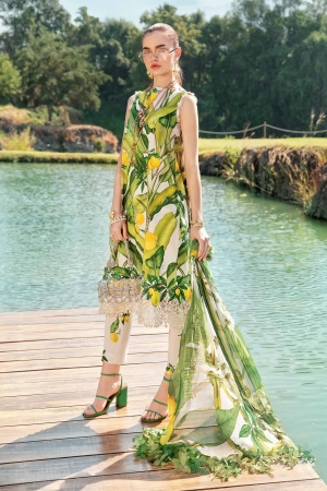 M Prints by Maria B Embroidered Lawn Suits Unstitched 3 Piece MPT-2503-A - Summer Collection